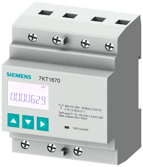 Imagem de SENTRON instrumento de medicao 7KT PAC1600, trifasico, 80 A, S0, MID