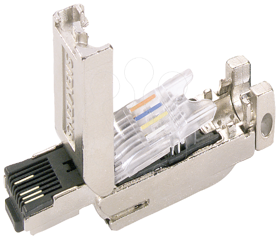 Imagem de Plug IE FC RJ45 180, con. encaixe RJ45 c/ peca conexao FC, 180 graus, 10 unid.