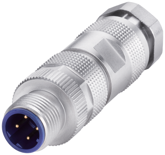 Imagem de Plug IE FC M12 PRO, conector de encaixe M12, saida de cabo 180°