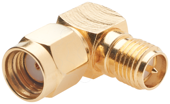 Imagem de Adaptador angular IWLAN R-SMA/R-SMA macho/femea