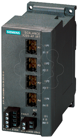 Imagem de SCALANCE X200-4P IRT, switch gerenciado camada 2, 4x POF SC RJ
