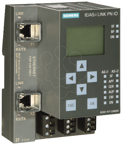 Imagem de IE/AS-i LINK PN IO, gateway PROFINET/AS-i conj. AS-i especificacao V3.0