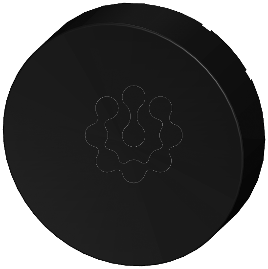 Imagem de Botao de pressao, alto, preto, para botao de comando