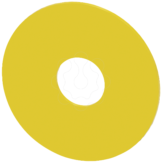 Imagem de Arruela para paragem de emergencia, amarelo, d. ext. 75mm, d. interno 22,5mm