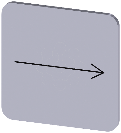 Imagem de Placa de identificacao 22x22mm, placa prata, simbolo: Sentido da seta para a direita