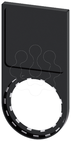 Imagem de Suporte de placa, arredondado, preto, para placa de identificacao 27x 27mm