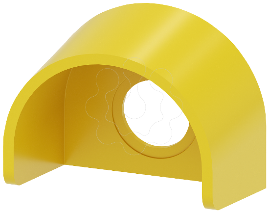 Imagem de Colar de protecao para botao cogumelo de paragem de emergencia, amarelo, plastico
