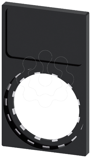 Imagem de Suporte de placa, moldura inferior angular, preto, 17,5x 27mm