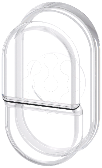 Imagem de Cobertura de protecao em silicone para botao de pressao duplo, alto, transparente