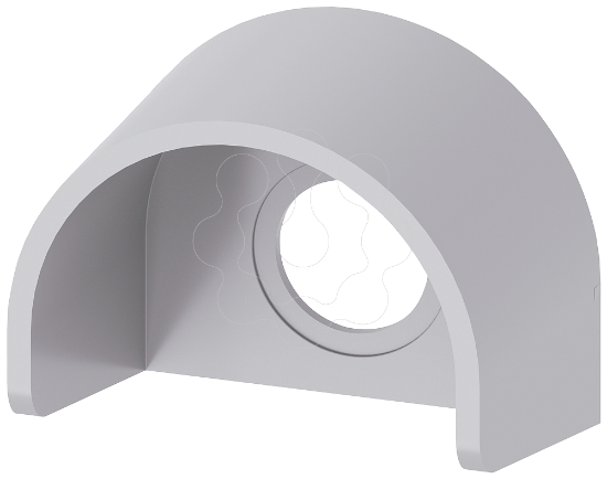 Imagem de Colar de protecao para botao cogumelo de paragem de emergencia, cinza, plastico