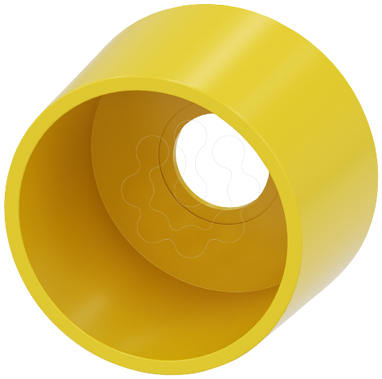 Imagem de Colar de protecao para botao cogumelo de paragem de emergencia, amarelo, plastico