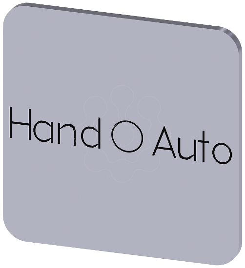 Imagem de Placa de identificacao 22x22mm, placa prata, inscricao: Manual O Auto