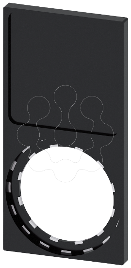 Imagem de Suporte de placa, moldura inferior angular, preto, 27x 27mm