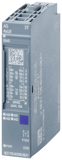 Imagem de SIMATIC ET 200SP, modulo de saidas analogicas AQ 4XU/I STANDARD