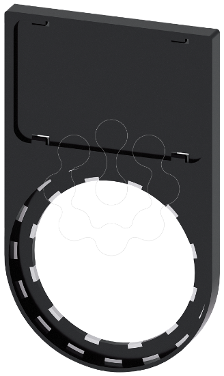 Imagem de Suporte de placa, arredondado, preto, para placa de identificacao 17,5x 27mm