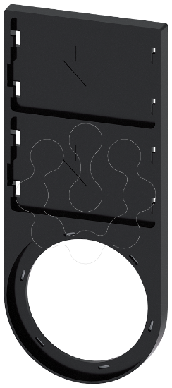 Imagem de Suporte de placa, preto, para 2 placas desig. 17,5x27mm, para prender