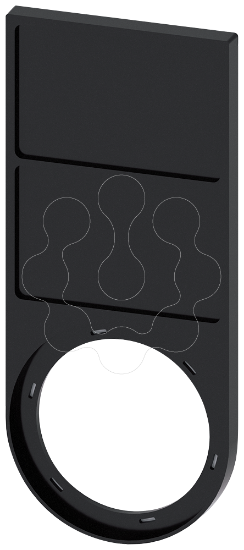 Imagem de Suporte de placa, preto, para 2 placas de identificacao 17,5x27mm, para colar