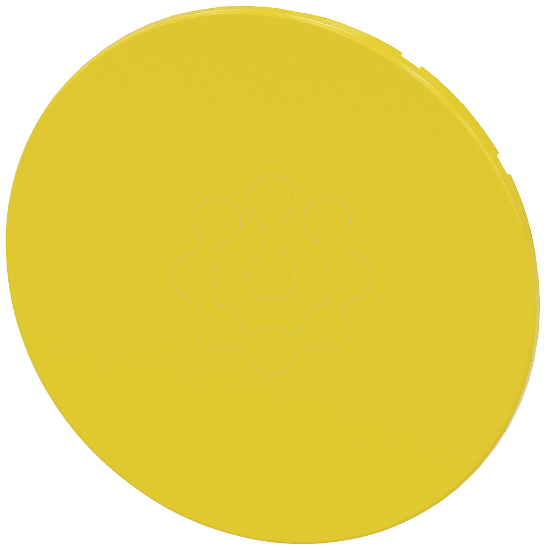 Imagem de Botao de pressao, amarelo, para botao de comando