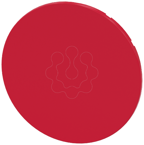 Imagem de Botao de pressao, vermelho, para botao de comando