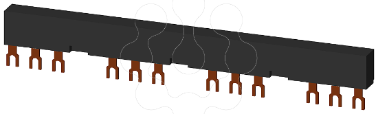 Imagem de Barramento trifasico 63mm para 4 interruptores, conexoes em forma de garfo