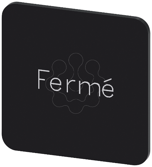 Imagem de Placa de identificacao 22x22mm, placa preto, inscricao: FERME