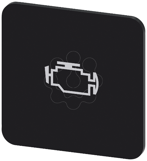 Imagem de Placa de identificacao 22x22mm, placa preto, inscricao: Motor