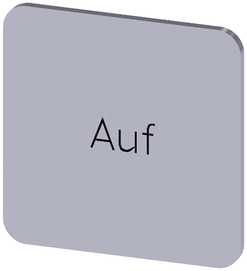 Imagem de Placa de identificacao 22x22mm, placa prata, inscricao: Cima