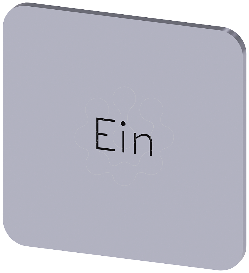 Imagem de Placa de identificacao 22x22mm, placa prata, inscricao: Ligado