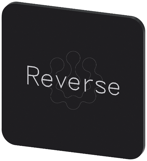 Imagem de Placa de identificacao 22x22mm, placa preto, inscricao: Reverse