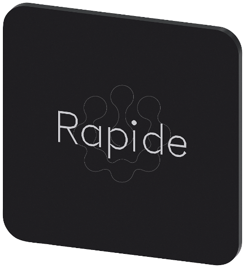 Imagem de Placa de identificacao 22x22mm, placa preto, inscricao: rapide