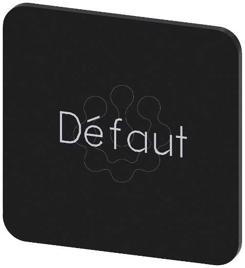 Imagem de Placa de identificacao 22x22mm, placa preto, inscricao: DEFAULT