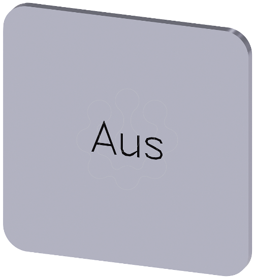 Imagem de Placa de identificacao 22x22mm, placa prata, inscricao: Desligado