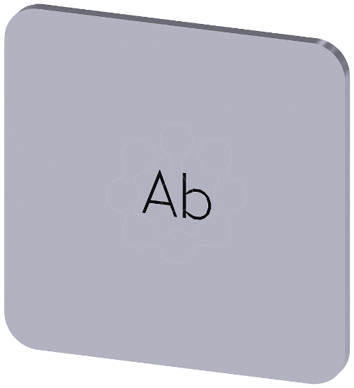 Imagem de Placa de identificacao 22x22mm, placa prata, inscricao: Baixo