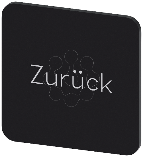 Imagem de Placa de identificacao 22x22mm, placa preto, inscricao: Para tras