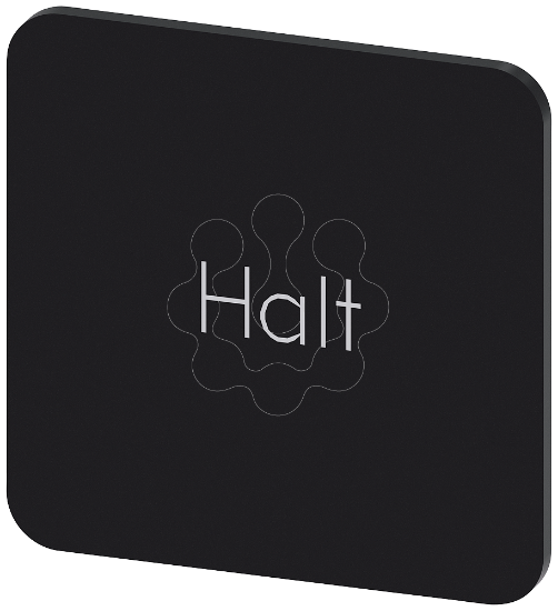 Imagem de Placa de identificacao 22x22mm, placa preto, inscricao: paragem