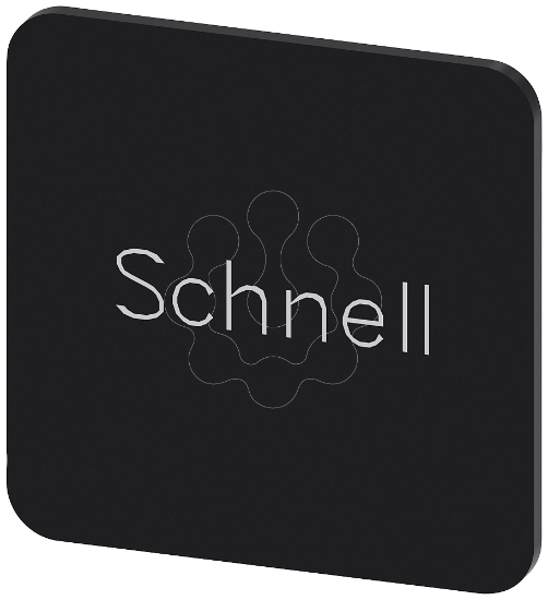 Imagem de Placa de identificacao 22x22mm, placa preto, inscricao: rapido