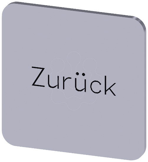 Imagem de Placa de identificacao 22x22mm, placa prata, inscricao: Para tras