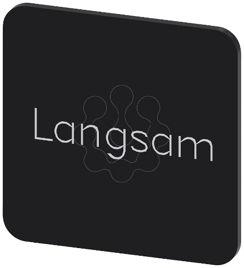 Imagem de Placa de identificacao 22x22mm, placa preto, inscricao: Devagar