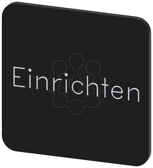 Imagem de Placa de identificacao 22x22mm, placa preto, inscricao: Alinhar