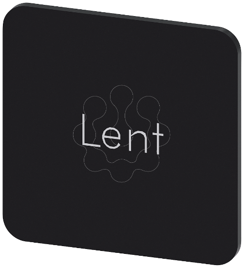 Imagem de Placa de identificacao 22x22mm, placa preto, inscricao: LENT