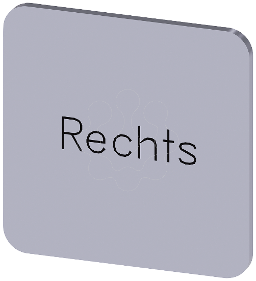 Imagem de Placa de identificacao 22x22mm, placa prata, inscricao: Direita