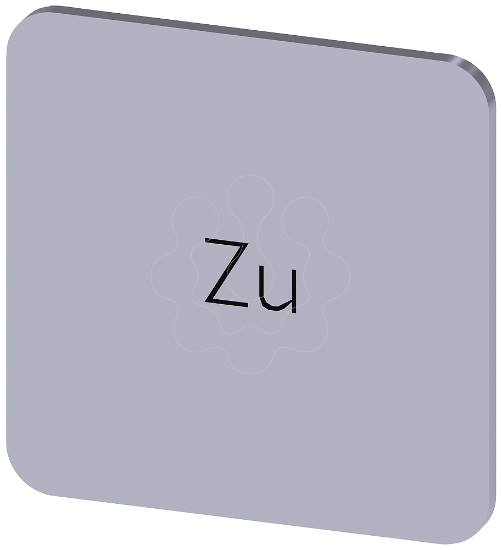 Imagem de Placa de identificacao 22x22mm, placa prata, inscricao: Fechar