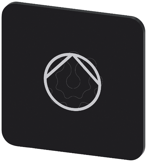 Imagem de Placa de identificacao 22x22mm, placa preto, inscricao: Bomba