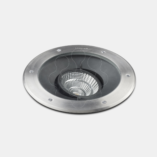 Imagem de Encastravel no solo IP65-IP67 Gea Cob LED Aluminio o125mm LED 10.5 Branco quente - 3000K ON-OFF Aco Inoxidavel AISI 316 869lm