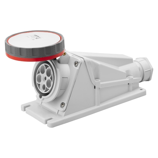 Imagem de Tomada Fixa de Parede 90° IP67 3P+N+T 63A 400V Vermelho