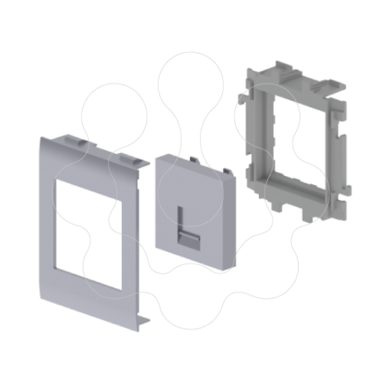 Imagem de 93 Placa plana 1 RJ45 cor aluminio 80 U24X