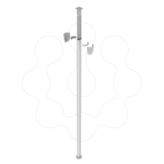 Imagem de 50 Coluna teto falso anod. cinz. 50x88 3,14m Alu