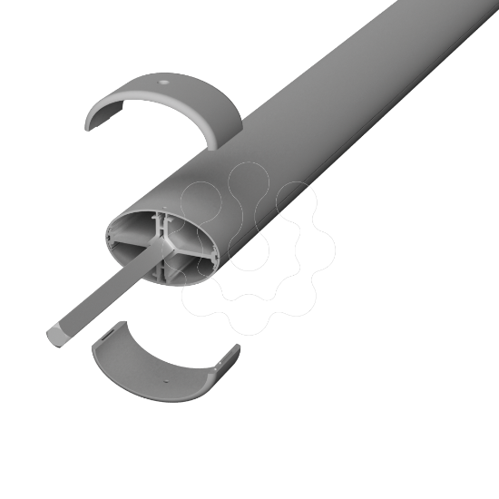 Imagem de 50 Extensao coluna anodizado cinzento 50x88 1m Alu