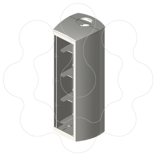 Imagem de 50 Modulo 4 mec. coluna O50 cinzento 80 U24X