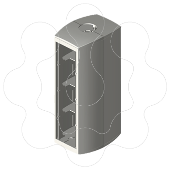 Imagem de 50 Modulo 8 mec. coluna O50 cinzento 80 U24X